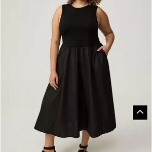 Torrid Size 4 Black A-Line Midi Dress